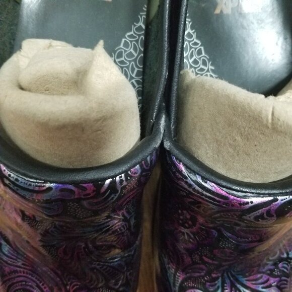 Dansko Women's XP 2.0 Purple Floral Embossed Clogs EU 41 US 10.5-11 - Picture 5 of 12